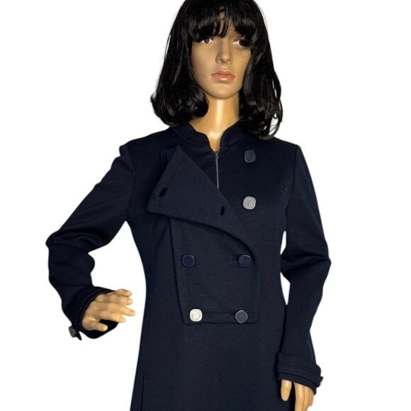 Vintage Navy double breasted pop over dress military style medium - Picture 11 of 13